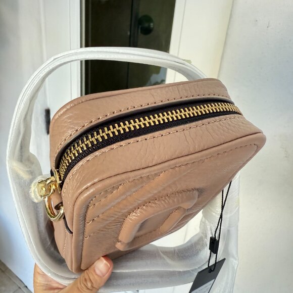 Marc Jacobs THE MOTO SHOT CROSSBODY PHONE CASE S163L01RE21 Dusty Beige - Picture 4 of 13